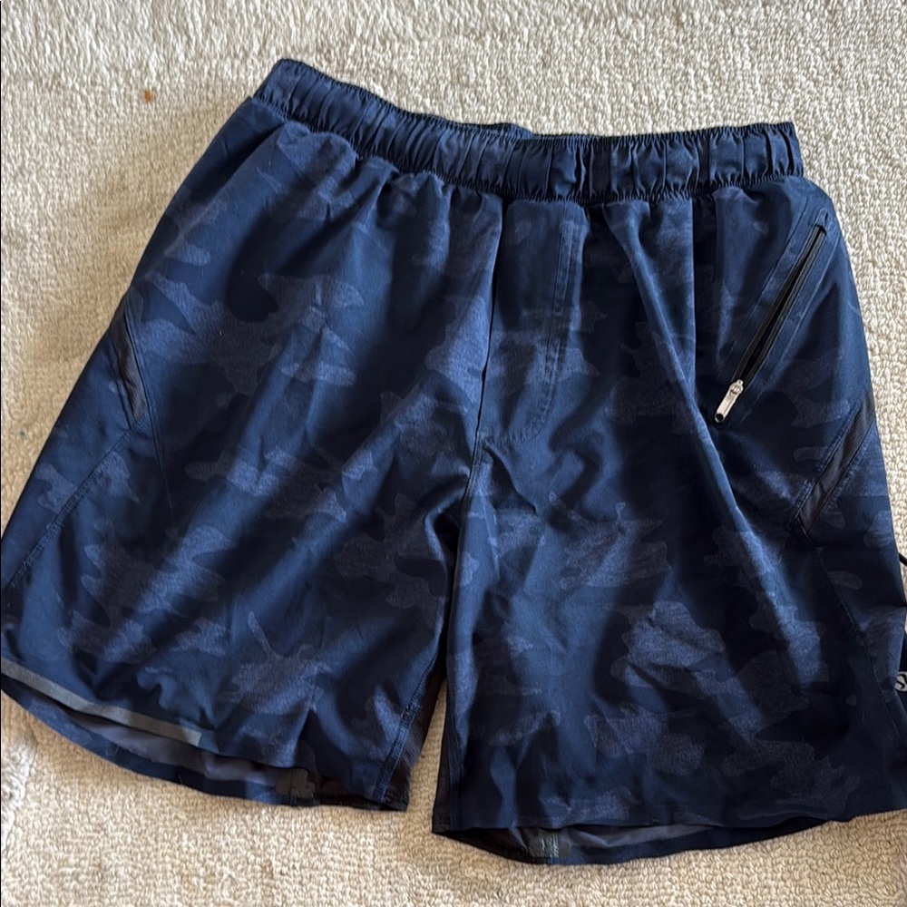 Lululemon Athletica Navy Camo Athletic Shorts